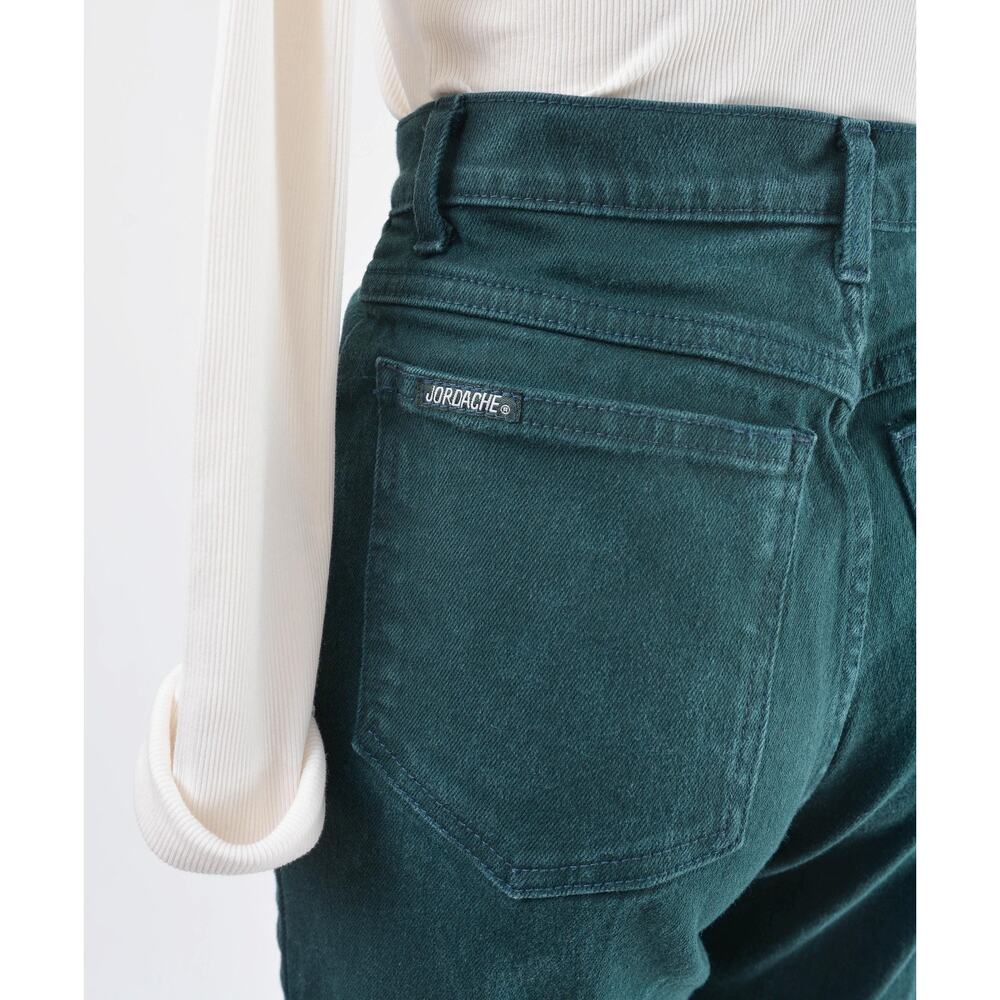 Vintage 90s Jordache High Waisted Green Cotton Spandex Skinny Mom Jeans S - Picture 8 of 8